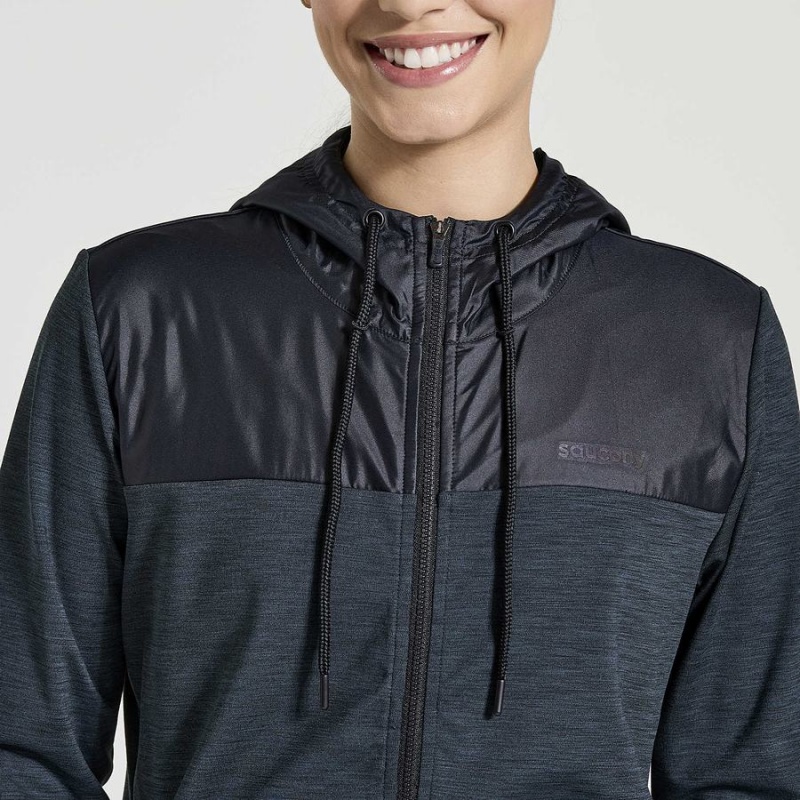 Black Saucony Solstice Zip Hoody Women's Tops | Malaysia S58437-H60