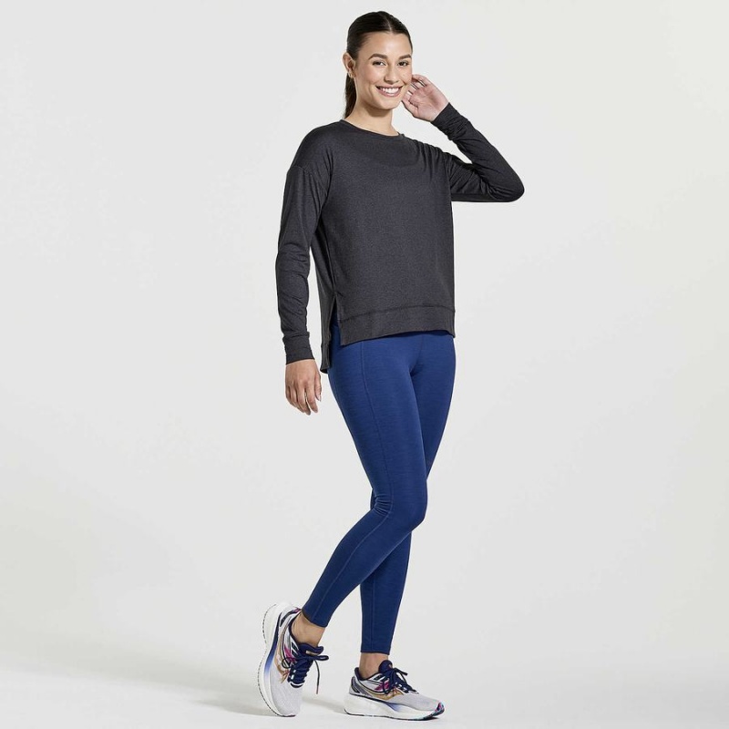 Black Saucony Sunday Layer Women's Tops | Malaysia S76594-J14