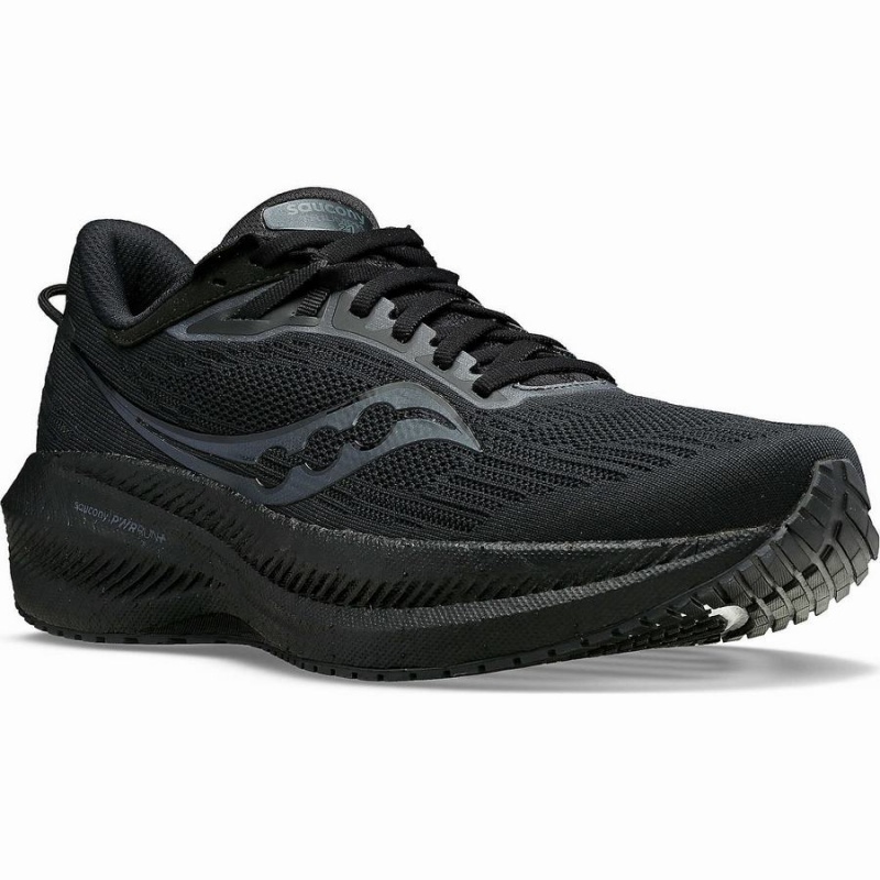 Black Saucony Triumph 21 Men's Running Shoes | Malaysia S89761-M93