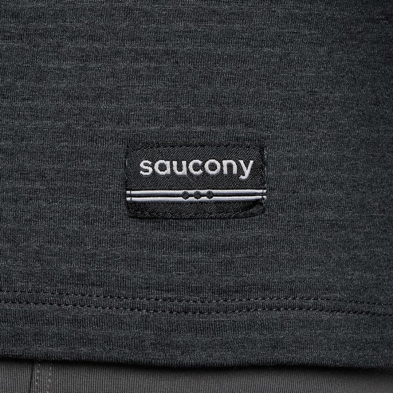 Black Saucony Triumph 3D 1/2 Zip Men's Tops | Malaysia S16283-X93