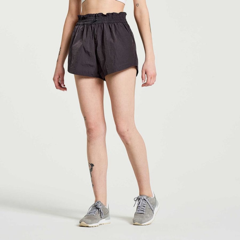 Black Saucony Unwind Women's Shorts | Malaysia S63849-G27