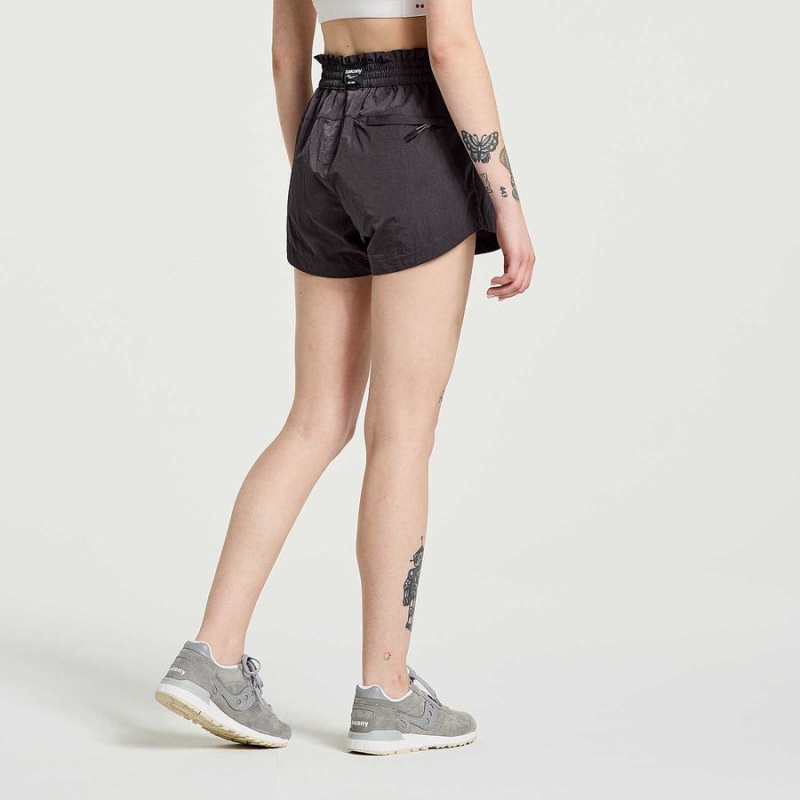 Black Saucony Unwind Women's Shorts | Malaysia S63849-G27