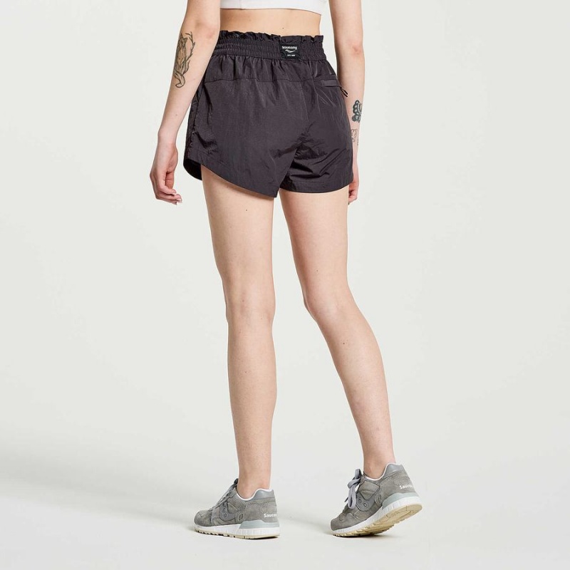 Black Saucony Unwind Women's Shorts | Malaysia S63849-G27