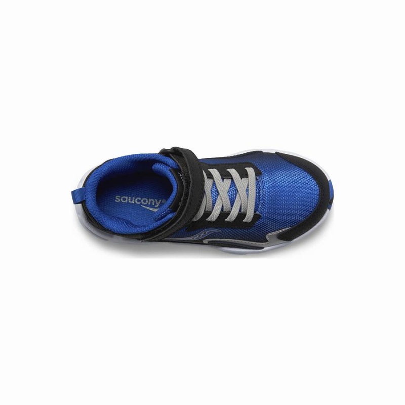 Black / Blue Saucony Flash Mid A/C Sneaker Kids' Running Shoes | Malaysia S54936-F60