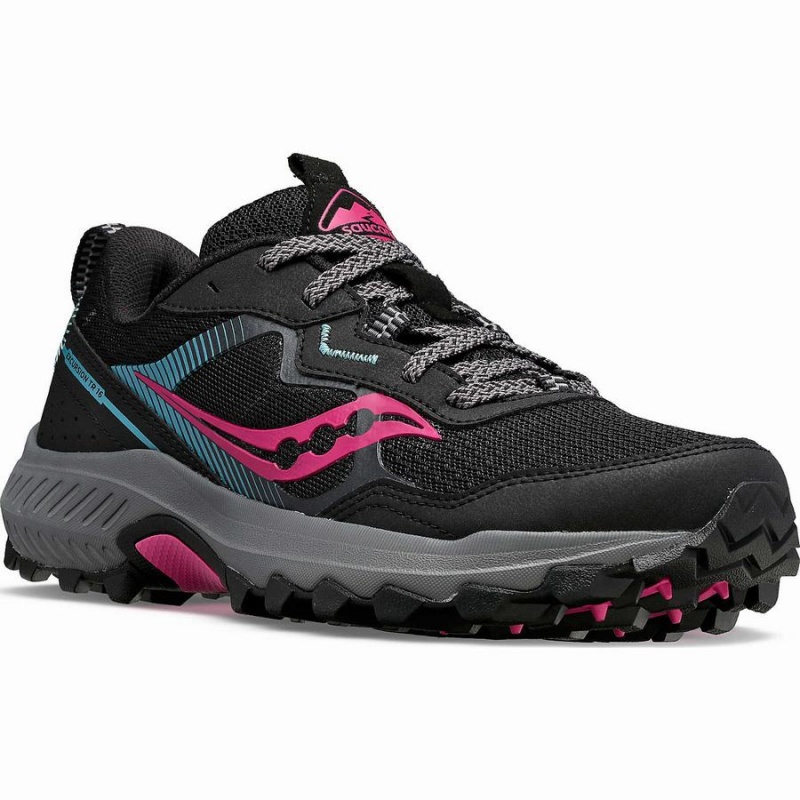 Black / Fuchsia Saucony Excursion TR16 Wide Women's Trail Running Shoes | Malaysia S37218-Y36