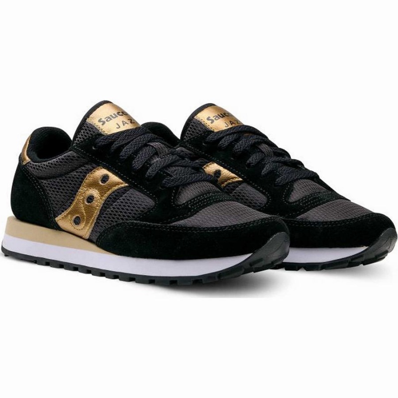 Black / Gold Saucony Jazz Original Women's Sneakers | Malaysia S23197-V15