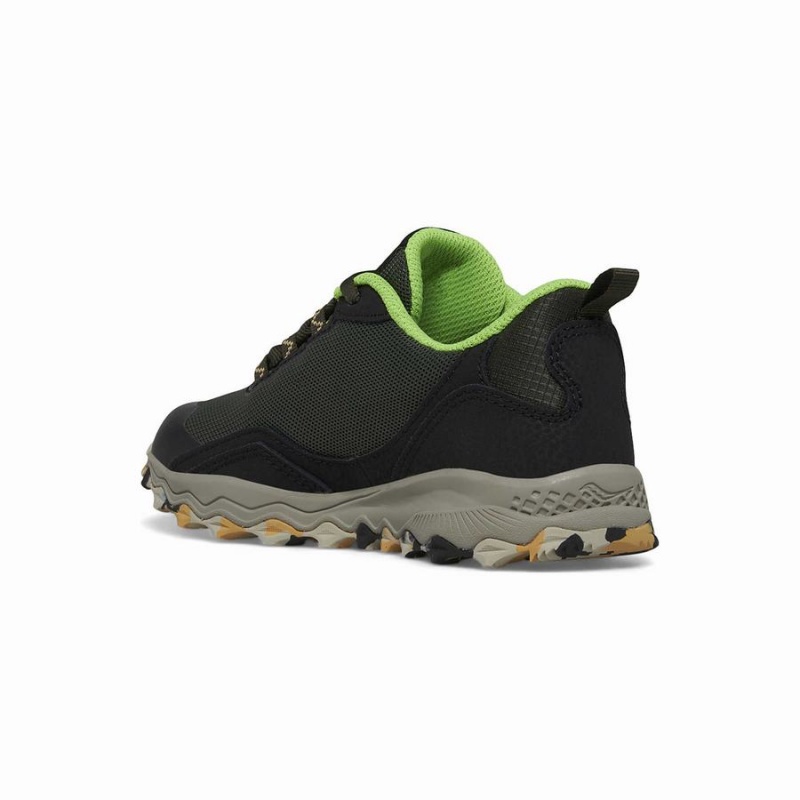 Black / Green Saucony Peregrine 12 Shield Sneaker Kids' Running Shoes | Malaysia S87092-E31