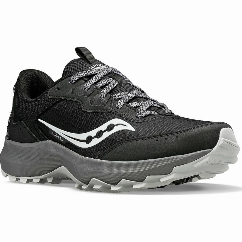 Black / Grey Saucony Aura TR Men's Trail Running Shoes | Malaysia S64102-L20