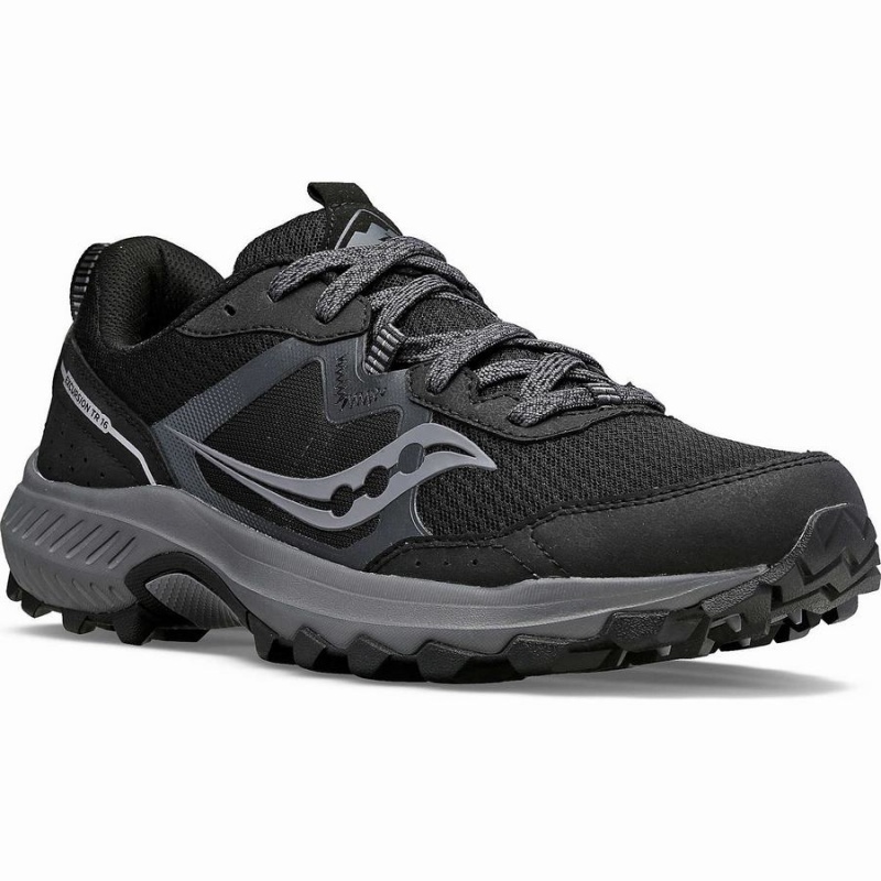 Black / Grey Saucony Excursion TR16 Men's Trail Running Shoes | Malaysia S94067-M02