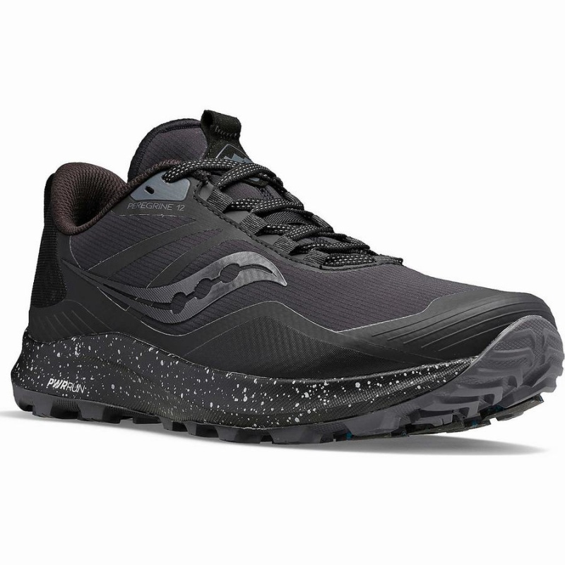 Black / Grey Saucony Peregrine ICE+ 3 Men's Running Shoes | Malaysia S28340-P98