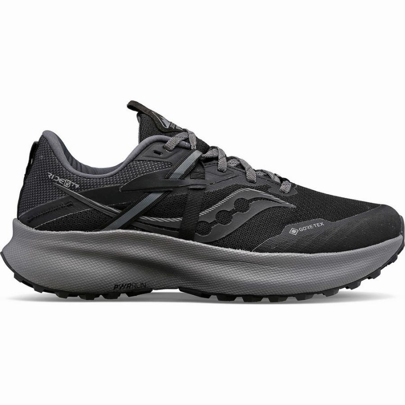 Black / Grey Saucony Ride 15 TR GTX Women\'s Running Shoes | Malaysia S06423-R21