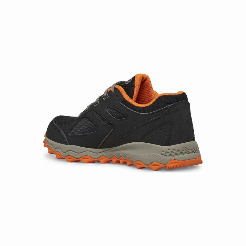 Black / Orange Saucony Cohesion TR14 Lace Sneaker Kids' Running Shoes | Malaysia S95872-G72