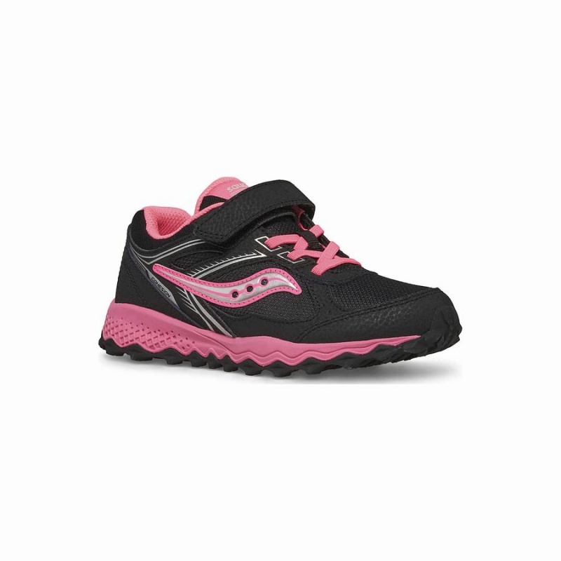 Black / Pink Saucony Cohesion TR14 A/C Sneaker Kids' Running Shoes | Malaysia S16972-X50