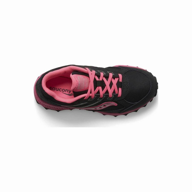 Black / Pink Saucony Cohesion TR14 Lace Sneaker Kids' Running Shoes | Malaysia S58961-F41