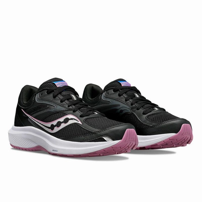 Black / Purple Saucony Cohesion 17 Wide Women's Running Shoes | Malaysia S63509-P79