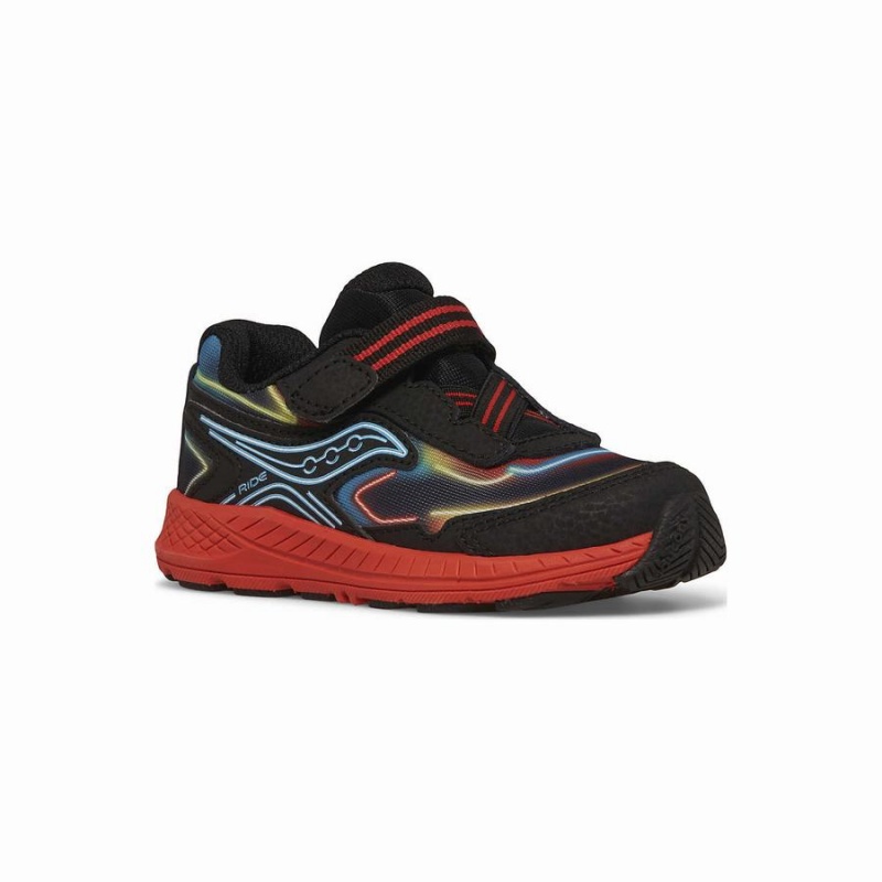 Black / Red Saucony Ride 10 Jr. Sneaker Kids' Running Shoes | Malaysia S76529-F92