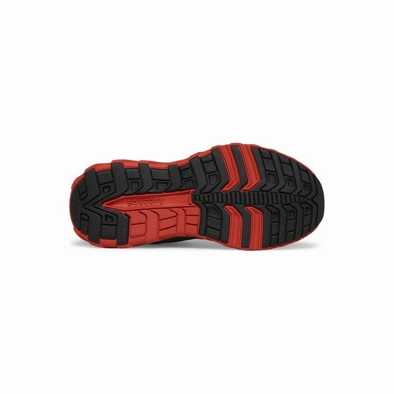 Black / Red Saucony Wind 2.0 Lace Sneaker Kids' Running Shoes | Malaysia S61543-U16