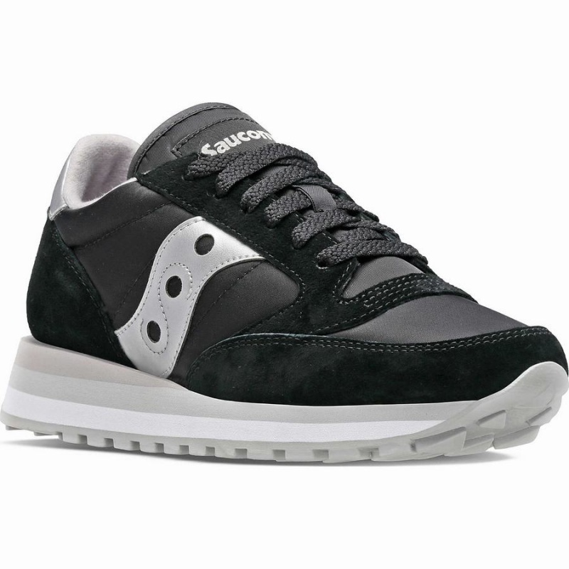 Black / Silver Saucony Jazz Triple Women's Sneakers | Malaysia S07352-R65