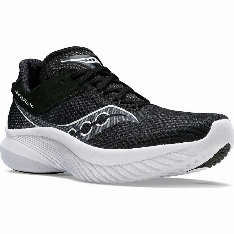 Black / White Saucony Kinvara 14 Wide Women's Running Shoes | Malaysia S71835-N70