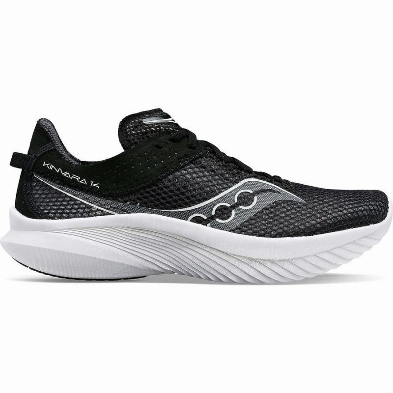 Black / White Saucony Kinvara 14 Women\'s Running Shoes | Malaysia S53907-J06