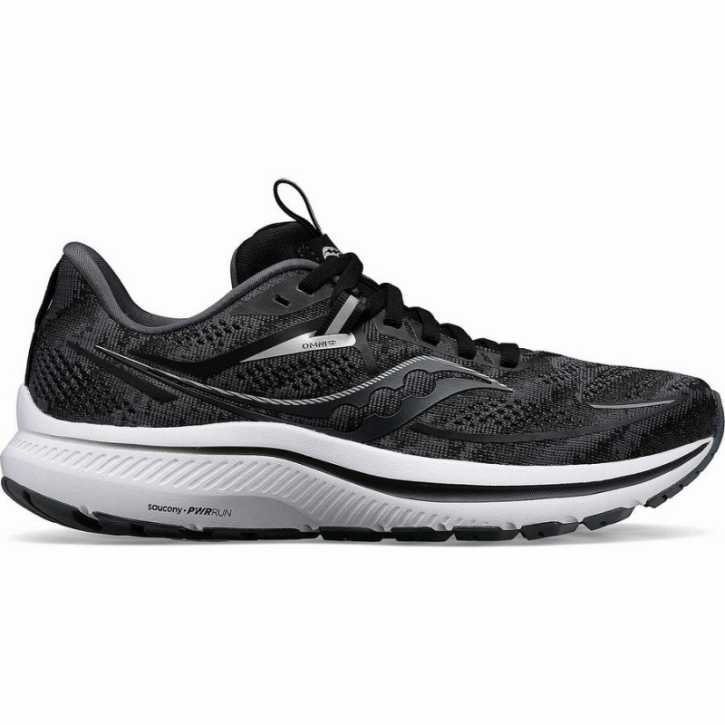 Black / White Saucony Omni 21 Wide Women\'s Running Shoes | Malaysia S79058-H61