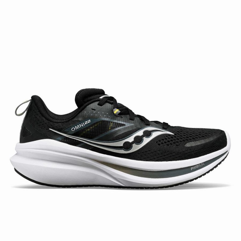 Black / White Saucony Omni 22 Men\'s Running Shoes | Malaysia S49632-M07