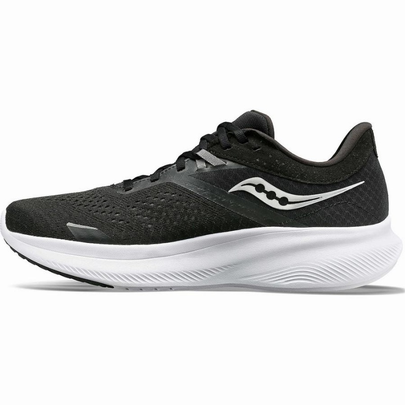 Black / White Saucony Ride 16 Wide Men's Running Shoes | Malaysia S65803-Q35