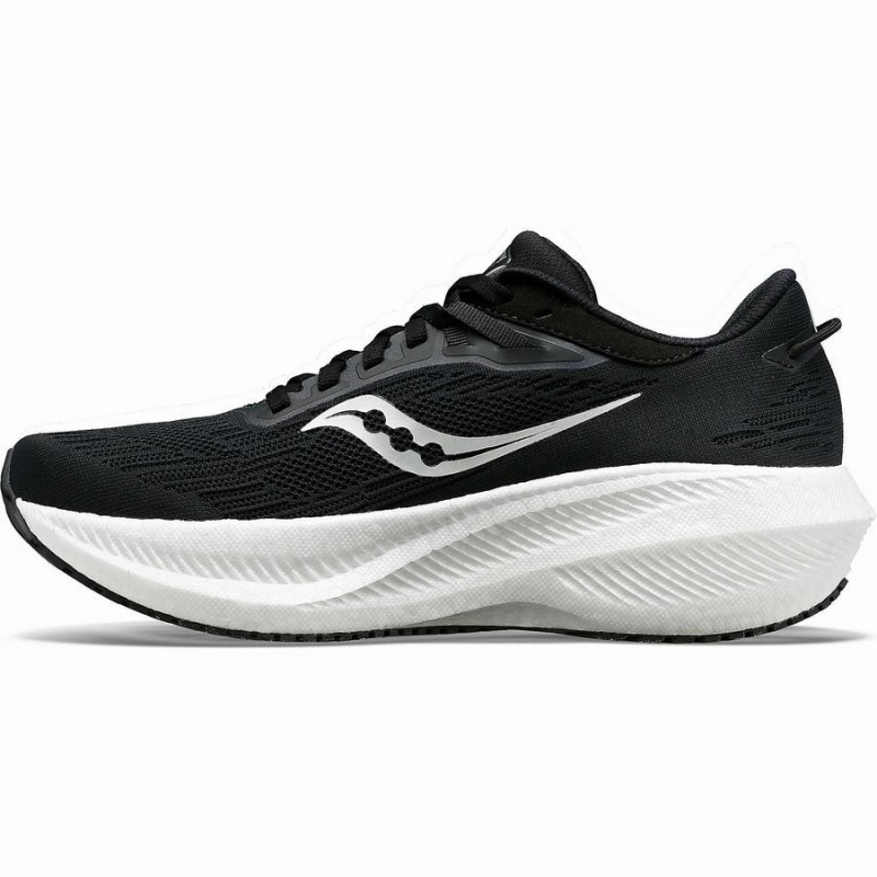 Black / White Saucony Triumph 21 Men's Running Shoes | Malaysia S92846-F31