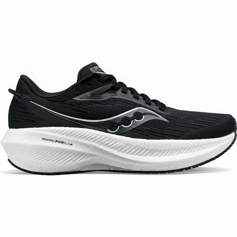 Black / White Saucony Triumph 21 Men\'s Running Shoes | Malaysia S92846-F31