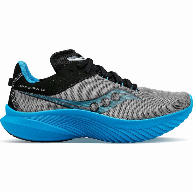 Blue Grey Saucony Kinvara 14 Men\'s Running Shoes | Malaysia S14687-D43