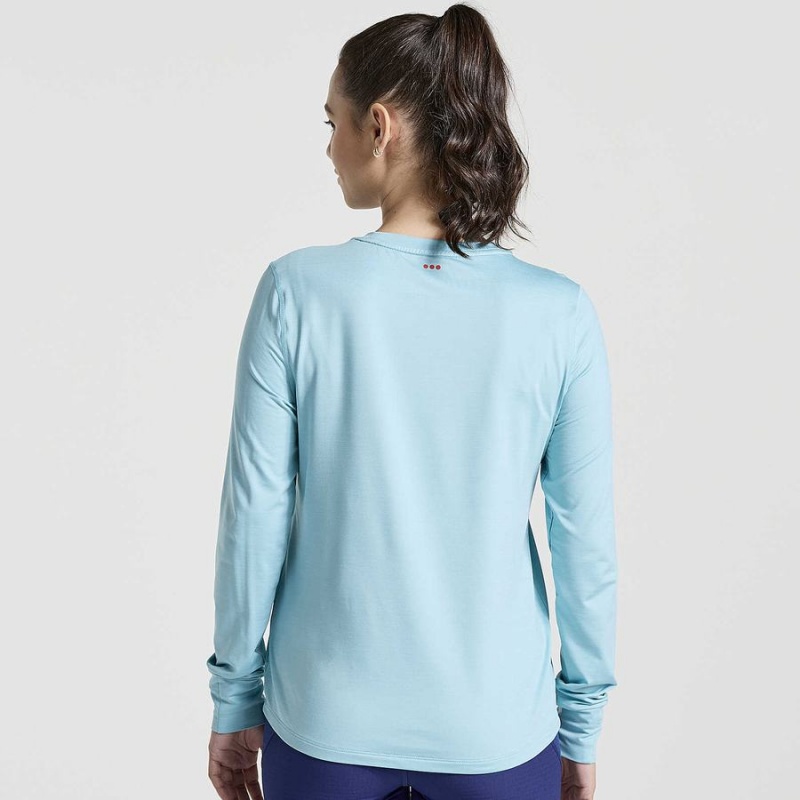 Blue Saucony Boulder Baselayer Women's Tops | Malaysia S23870-B78