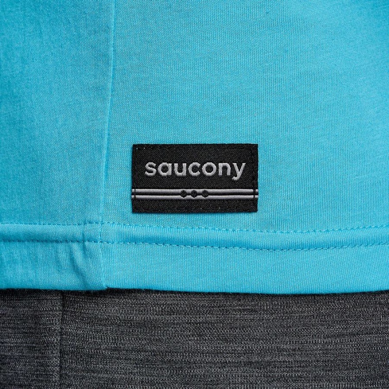 Blue Saucony Chicago Rested Men's T Shirts | Malaysia S54031-Z73