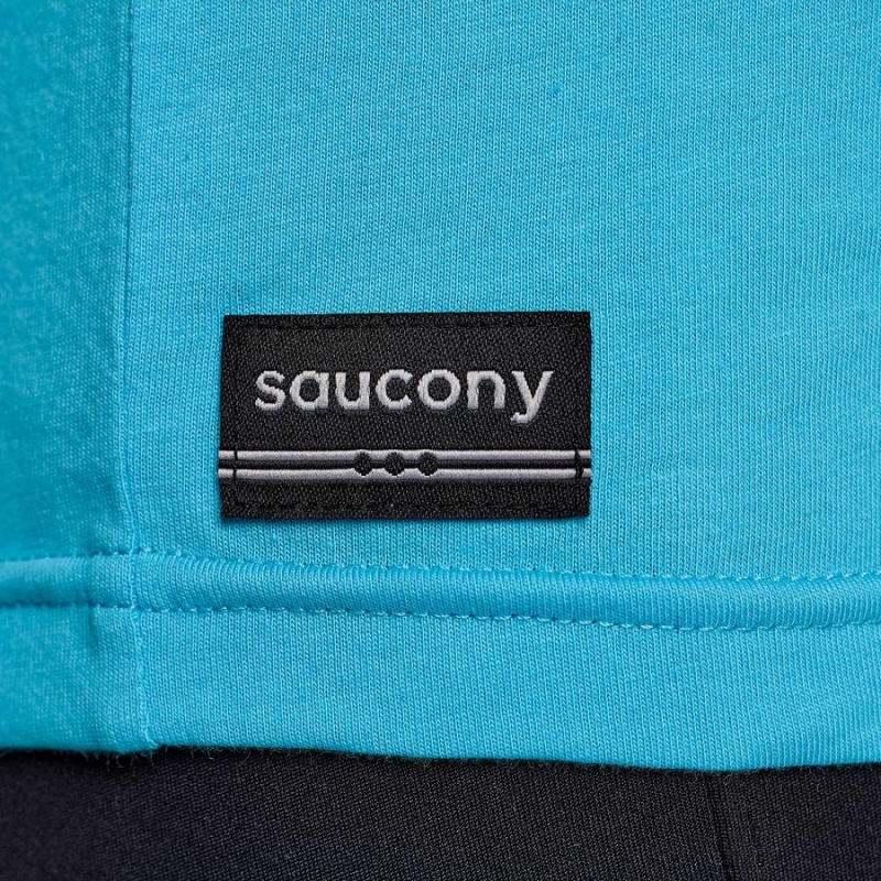 Blue Saucony Chicago Rested Women's T Shirts | Malaysia S18460-V07