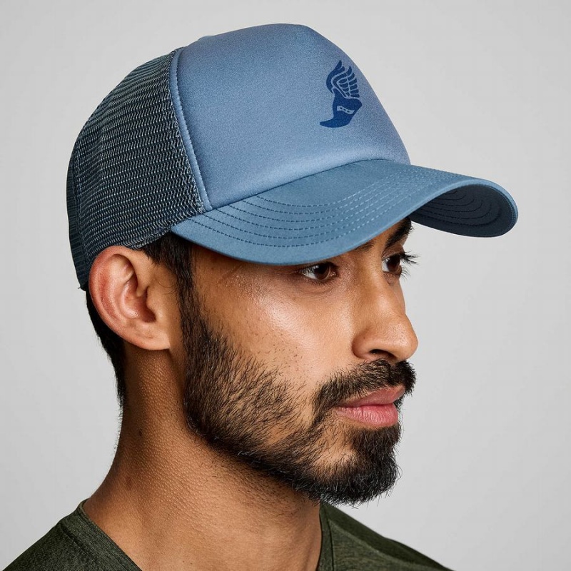 Blue Saucony Foamie Trucker Men\'s Hats | Malaysia S17056-A72