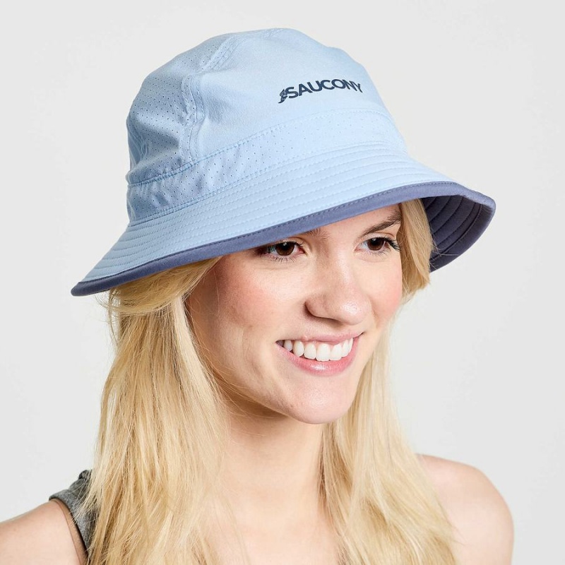 Blue Saucony Outpace Bucket Men\'s Hats | Malaysia S20945-M24