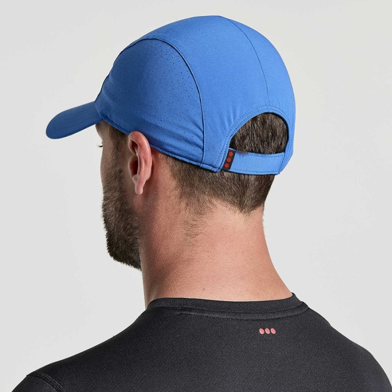 Blue Saucony Outpace Men's Hats | Malaysia S90371-U39