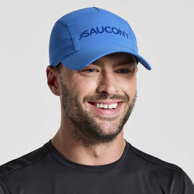 Blue Saucony Outpace Men\'s Hats | Malaysia S90371-U39