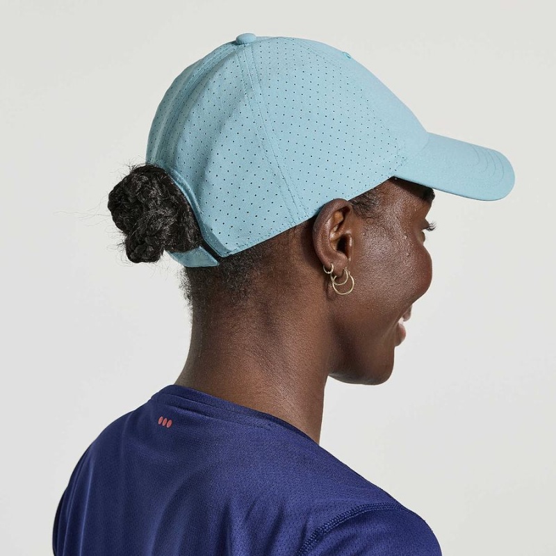 Blue Saucony Outpace Petite Women's Hats | Malaysia S65092-Z96