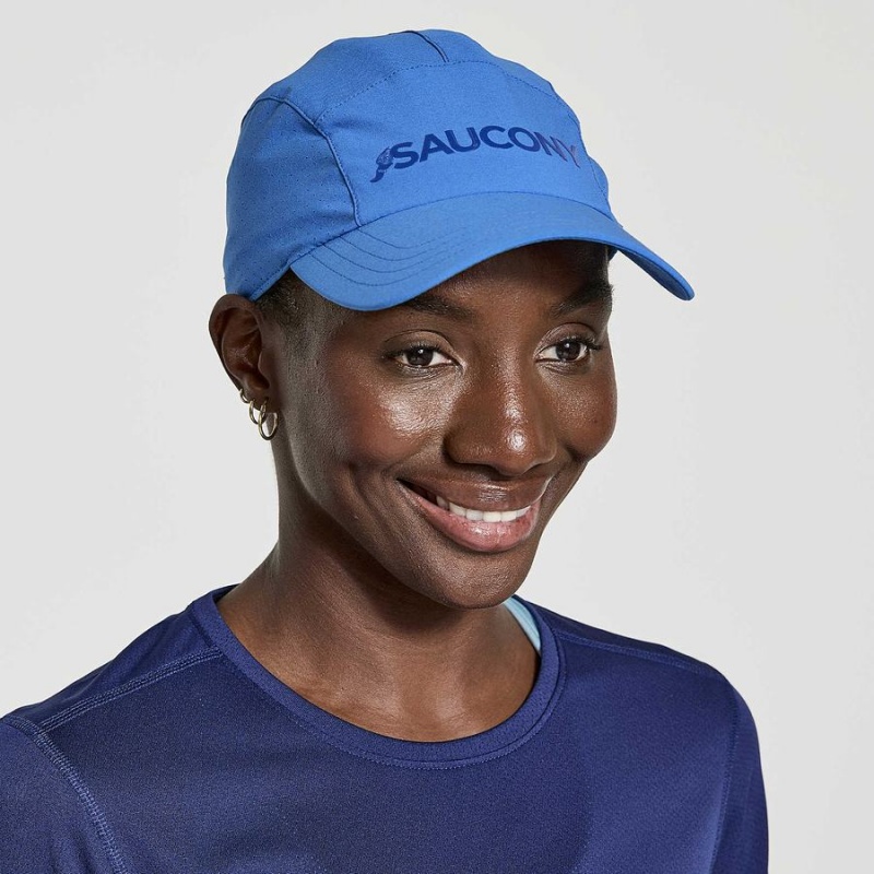 Blue Saucony Outpace Women's Hats | Malaysia S73609-A95