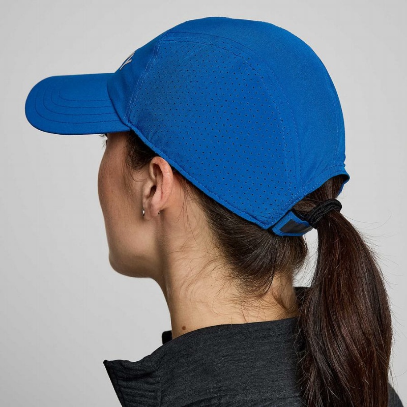 Blue Saucony Outpace Women's Hats | Malaysia S71639-K08