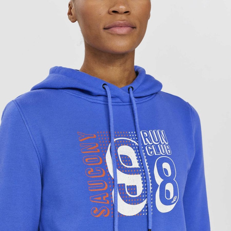 Blue Saucony Rested Women's Hoodie | Malaysia S50316-Z80