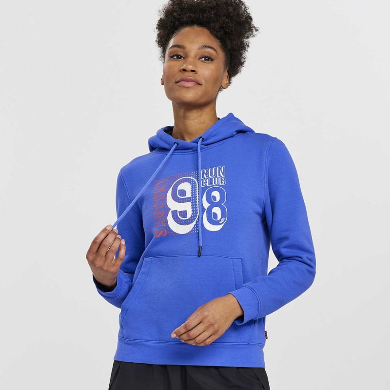 Blue Saucony Rested Women\'s Hoodie | Malaysia S50316-Z80