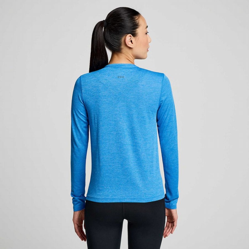 Blue Saucony Stopwatch Long Sleeve Women's T Shirts | Malaysia S54918-N85