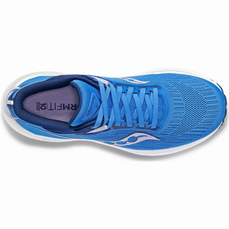 Blue Saucony Triumph 21 Wide Women's Running Shoes | Malaysia S21376-G40