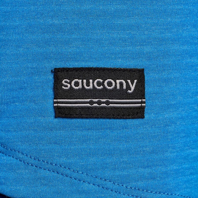 Blue Saucony Triumph 3D 1/2 Zip Women's Tops | Malaysia S70659-Y25