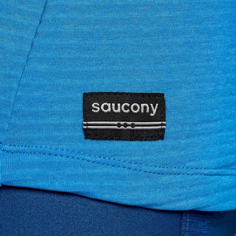 Blue Saucony Triumph 3D Crew Women's T Shirts | Malaysia S56820-J46