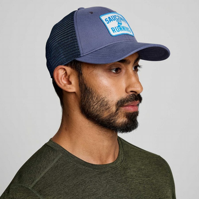 Blue Saucony Trucker Men\'s Hats | Malaysia S56901-L26