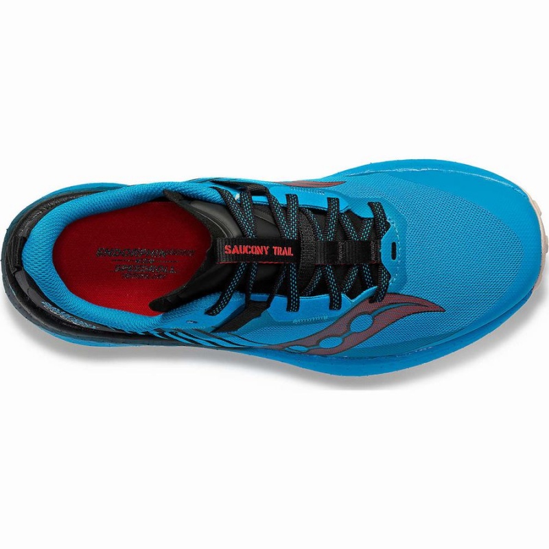 Blue / Black Saucony Endorphin Edge Men's Trail Running Shoes | Malaysia S85041-P36