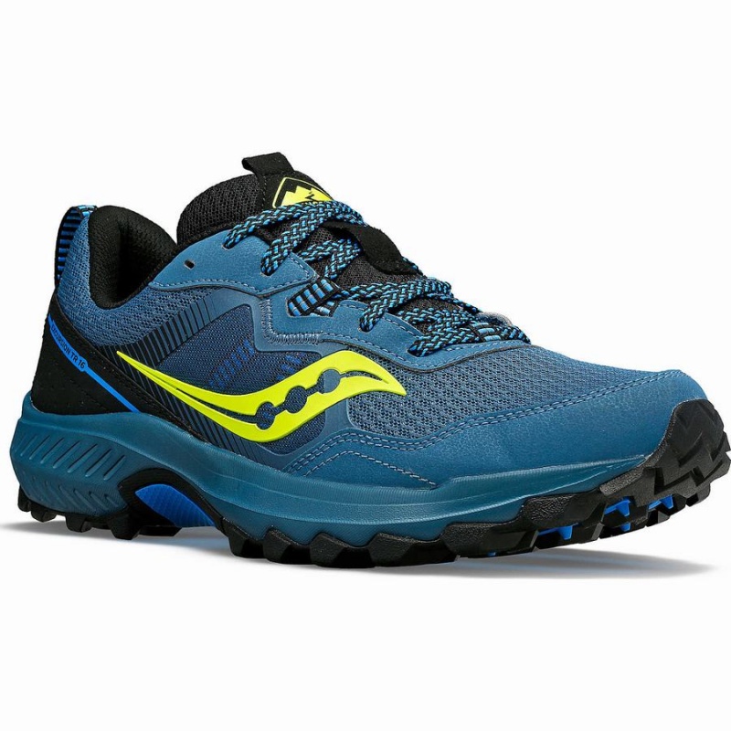 Blue / Black Saucony Excursion TR16 Men's Trail Running Shoes | Malaysia S17346-Y92