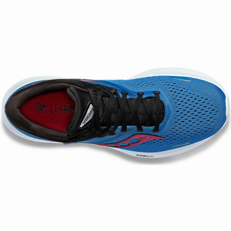 Blue / Black Saucony Ride 16 Wide Men's Running Shoes | Malaysia S18765-W17